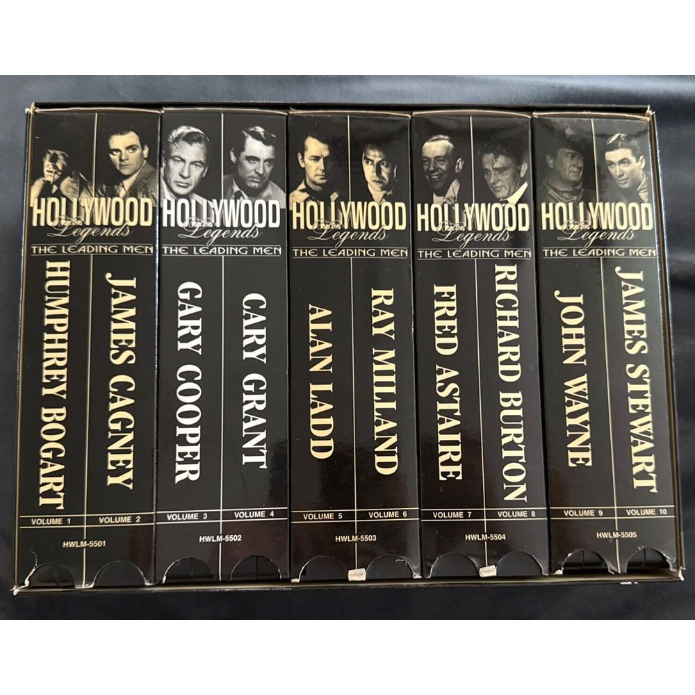 Hollywood Legends‎ the Leading Men 10 VHS Box set Madacy Music Group 1994